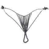 Rhinestone Chain Thong