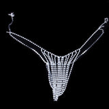 Rhinestone Chain Thong